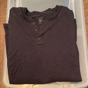 GAP Men's Dark Gray Henley Shirt